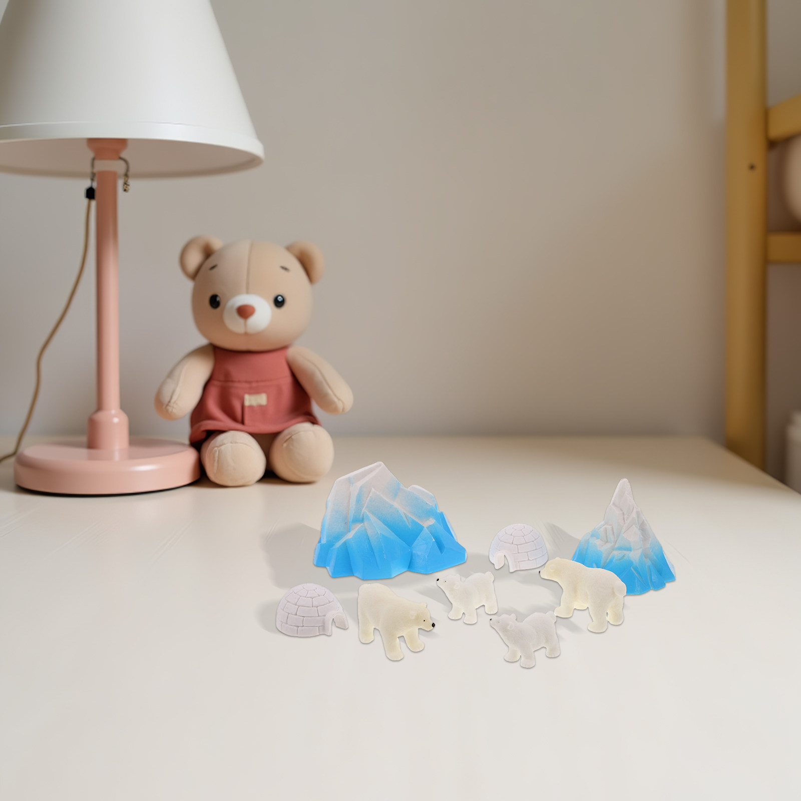 Crafting Resin - 8 Pezzi Mini Orsi Polari in