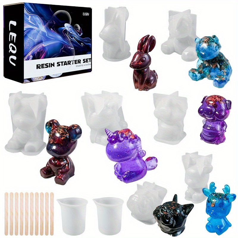 Resin Craft Kit - Set di 19 stampi in resina,