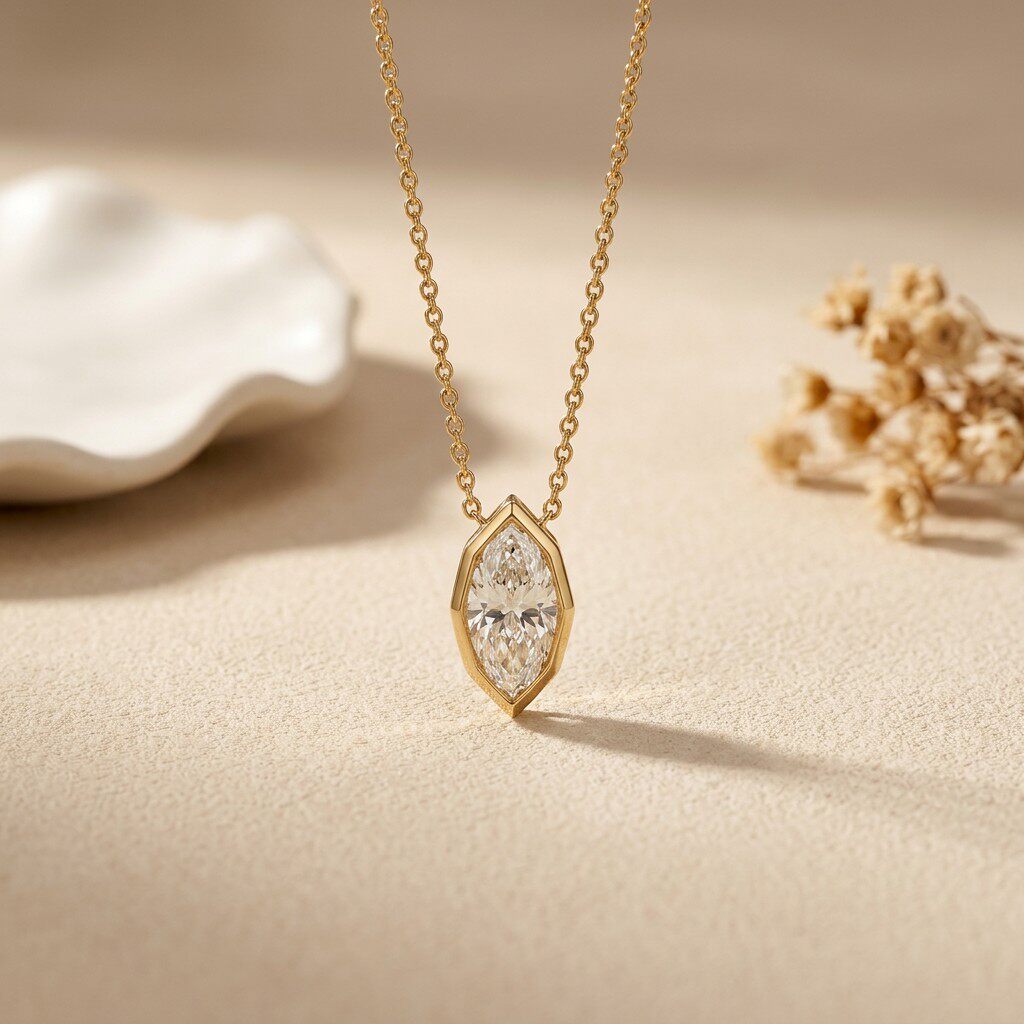 Collana con Pendente in Moissa - Bezels Set Pendant recensione e prezzo